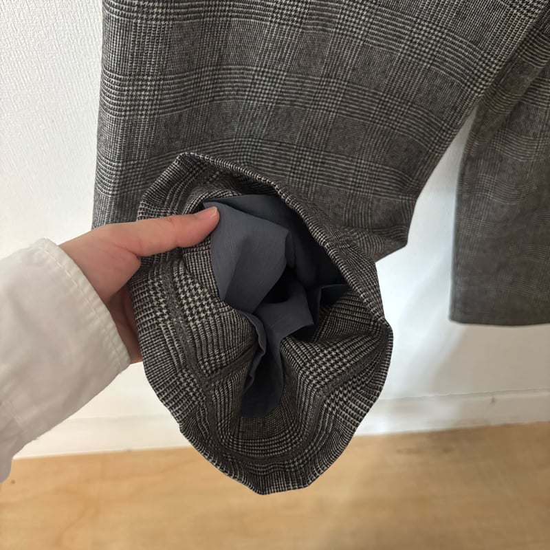 yuni ウォッシャブルウール check gum tack pants | itonowa