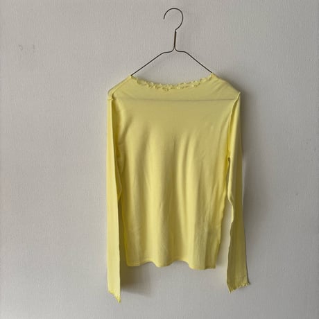 yuni 60/-強撚ストレッチフライス ボートネックプルオーバー
