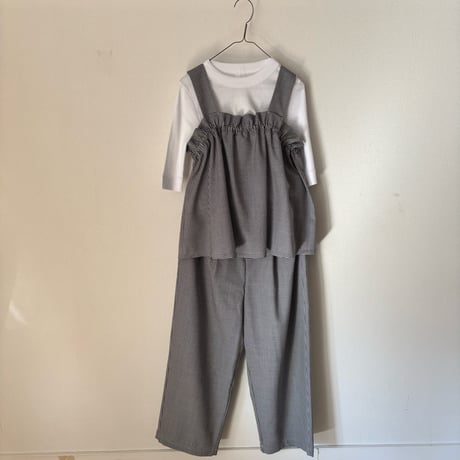 yuni washable  wool ギンガムチェック ビスチェ