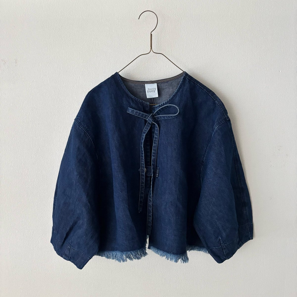 buoy buoy コットンリネン DENIM SMOCK SHORT BLOUSE | i