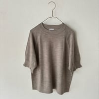homspun コットンリネンマット パフスリーブワンピース