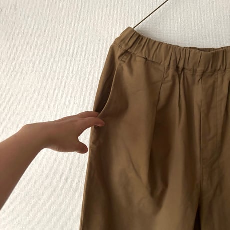 Hands of creation Organic Cotton 20/-Slub Serge イージーオーバルパンツ