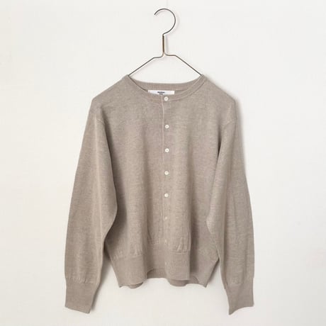 UNIVERSAL TISSU French Pure Linen クルーネック カーディガン