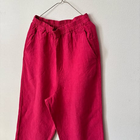 Hands of creation  fanage Linen イージーテーパードパンツ