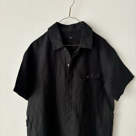 TISSU  オリジナルフレンチリネン 半袖比翼オールインワン