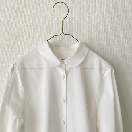atelier naruse FORMAL コットン丸襟シャツ