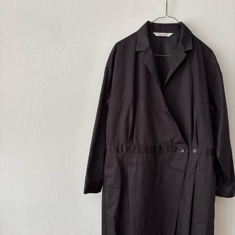 atelier naruse  コットンカシュクール オーバーオール・ブラック