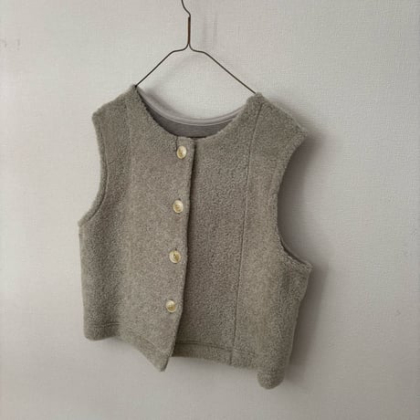 Hands of creation  トイプー起毛 2way ショートベスト
