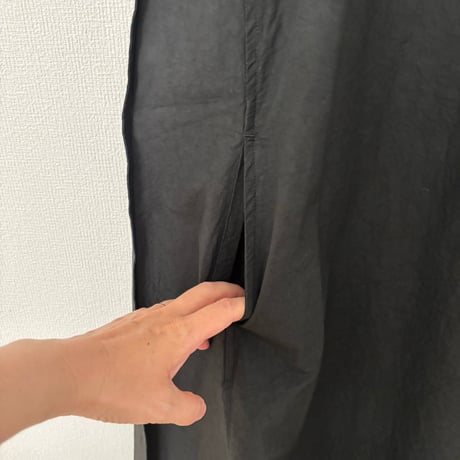 OUVERT コットンリネンタイプライターファナージュ ノースリーブワンピース