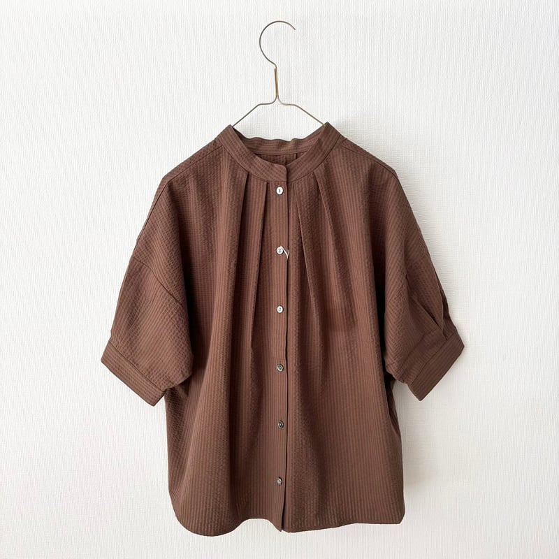 somewear clothing サッカーストライプ2way五分袖ブラウス | itono