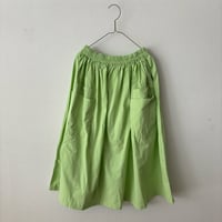 homspun バルキーシーチングダブルポケットスカート・ライトグリーン