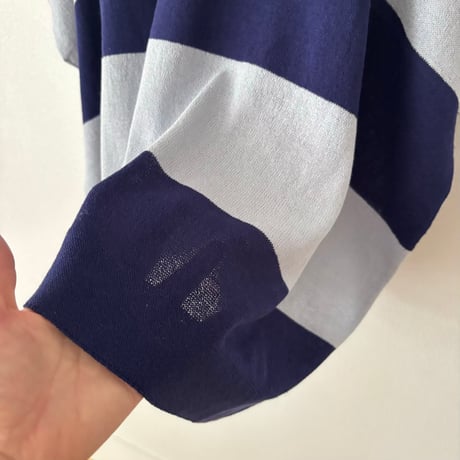 NATURAL LAUNDRY　ハイツイストボーダー ブロックプルオーバー