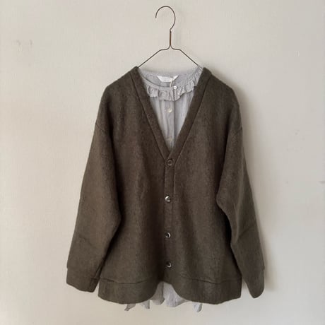 PARIS DE AOUNE   シープモヘア Vネックカーディガン