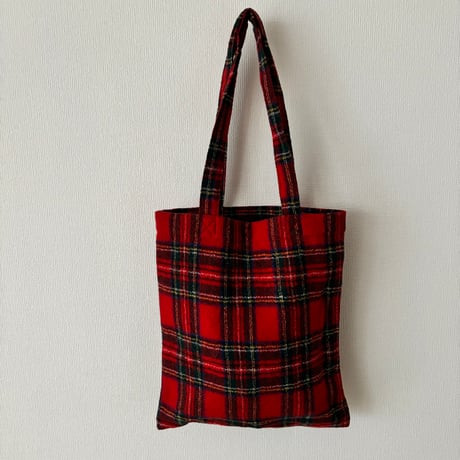 オールドマンズテーラー WOOL TARTAN  CHECK TOTE BAG・Royal Stewart