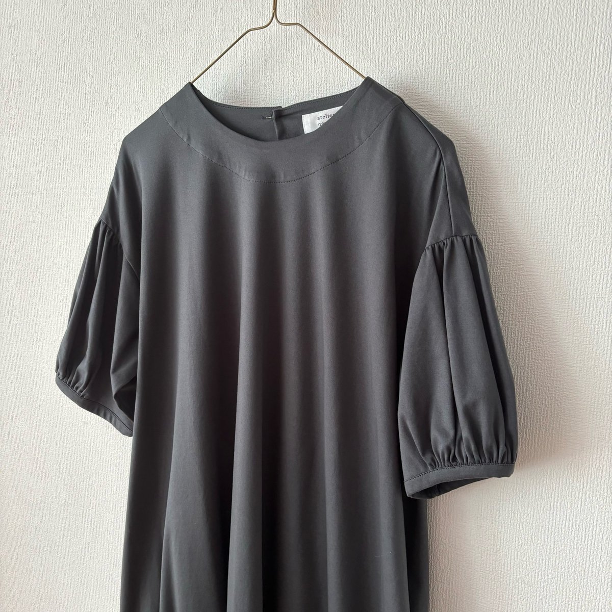 atelier naruse コットンカットソーコクーンワンピース ダーク