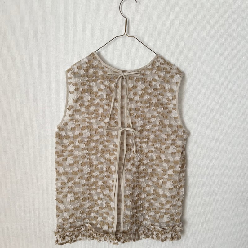qiri 木漏れ日 back ribbon blouse・サンド | itonowa Li