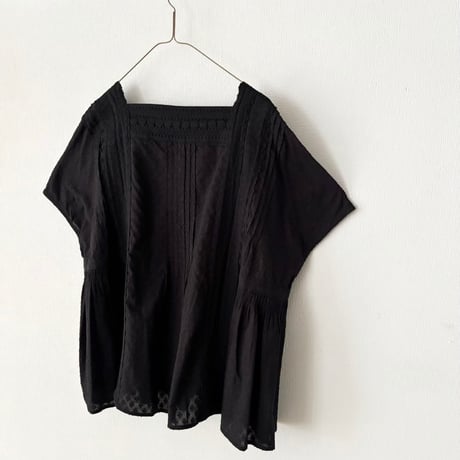 yuni Flower Jacquard×lace ブラウス・クロ