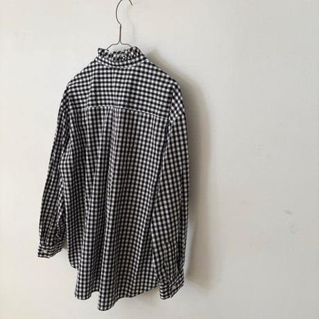 buoy buoy  ギンガムEDODAKI  FRILL COLLAR シャツ
