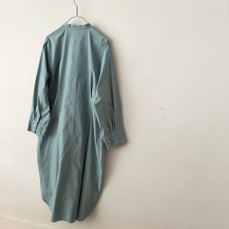 yuni コットンキャッチワッシャー タックシャツワンピース