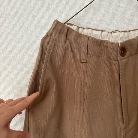 koton コットンウールツイル ease テーパードパンツ