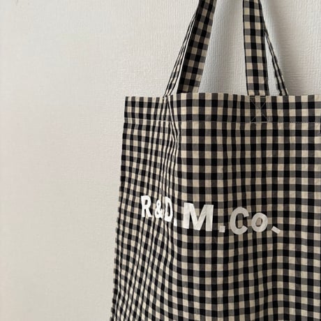 オールドマンズテーラー GINGHAM CHECK TOTE BAG・Black