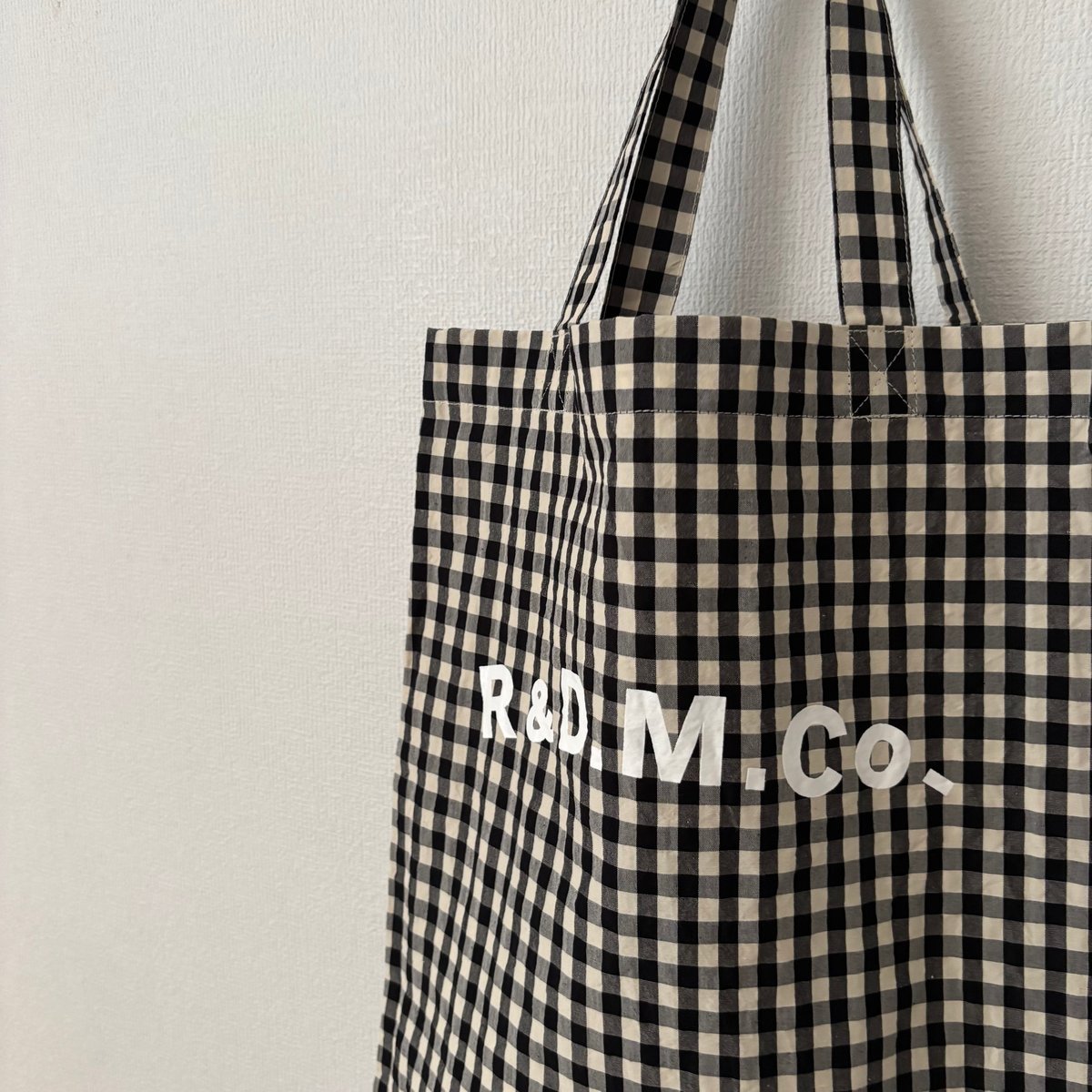 R&D.M.o-☆GINGHAM CHECK DRAWSTRING BAG2点 R&D.M.o-☆GINGHAM CHECK DRAWSTRING BAG2点 R&D.M(オールド