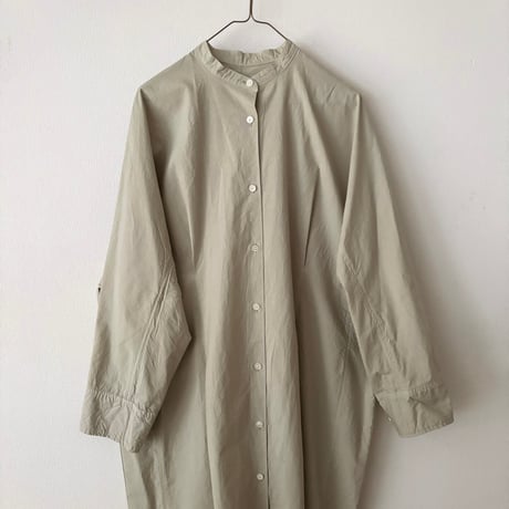 yuni コットンキャッチワッシャー タックシャツワンピース
