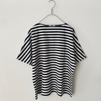 homspun 20/1 天竺ボーダー半袖プルオーバー