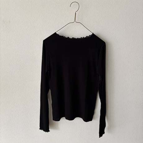 yuni 60/-強撚ストレッチフライス ボートネックプルオーバー