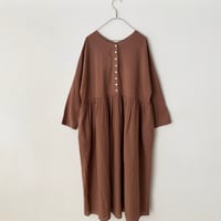 OUVERT コットンラミーローン近江晒 2wayギャザーワンピース