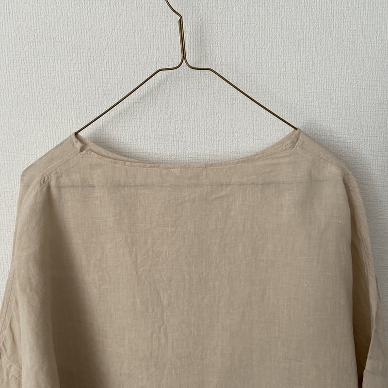 koton　オーガニックリネンease五分袖シャツ　Beige koton オーガニックリネン ease五分袖ブラウス | itonowa Life