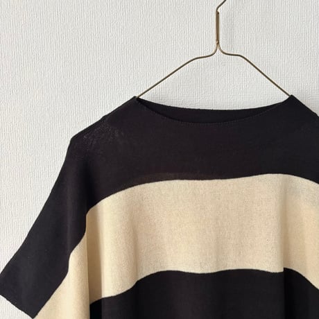 NATURAL LAUNDRY　ハイツイストボーダー ブロックプルオーバー