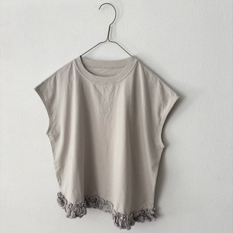 Hands of creation USAコットン ヘムフリルTシャツ