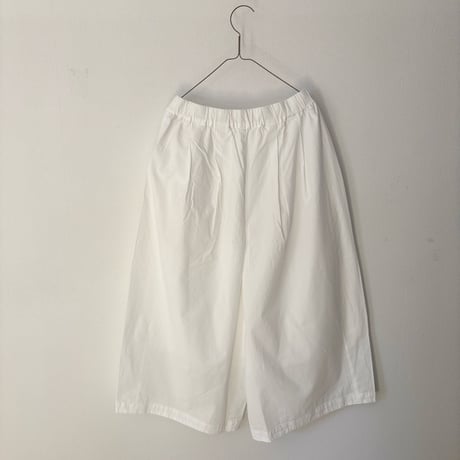 Hands of creation 強撚ポプリンSIL ダブルワッシャーキュロットパンツ