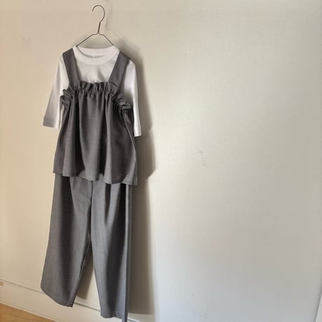 yuni washable  wool ギンガムチェック ビスチェ