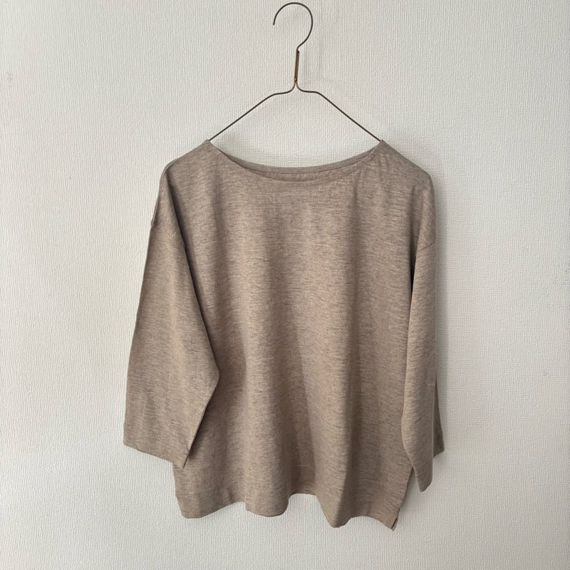 Hands of creation リバイバルリネン ボートネック七分袖プル