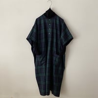 homspun  　ウールタータンワンピース　Mサイズ(着丈115cm)  ・ブラックウォッチ