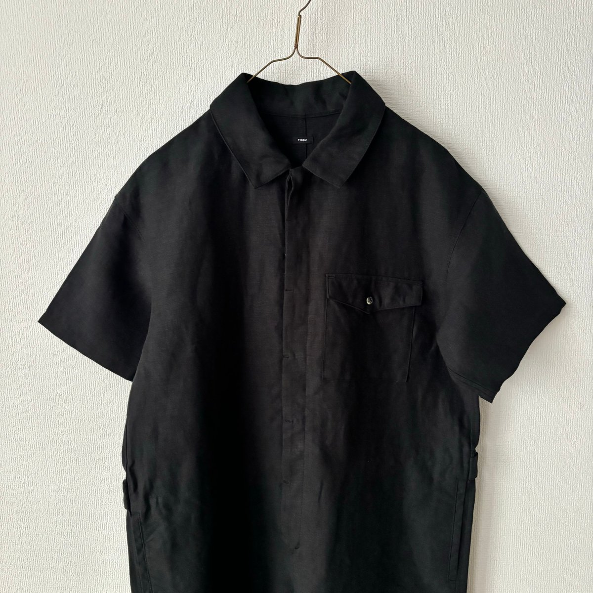 TISSU オリジナルフレンチリネン 半袖比翼オールインワン | itonowa