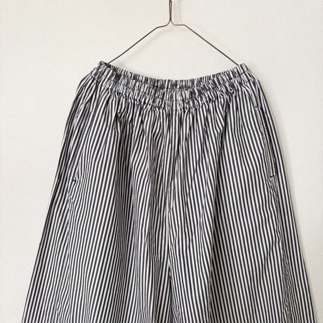 homspun コットンタイプライター キュロットパンツ・ストライプ