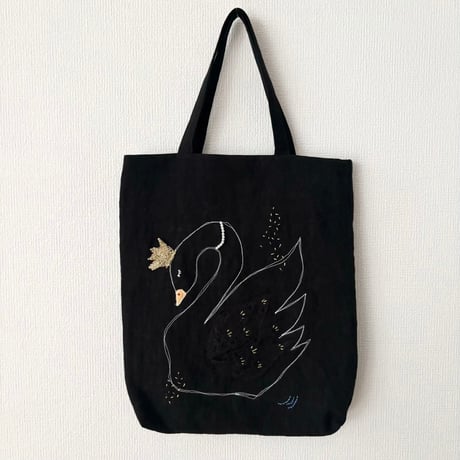 raha linen  swan bag