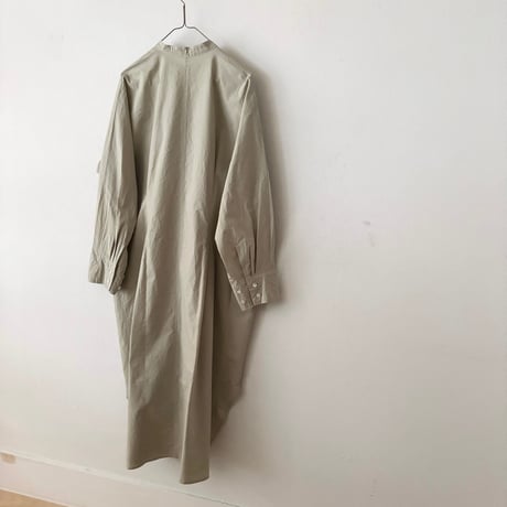 yuni コットンキャッチワッシャー タックシャツワンピース
