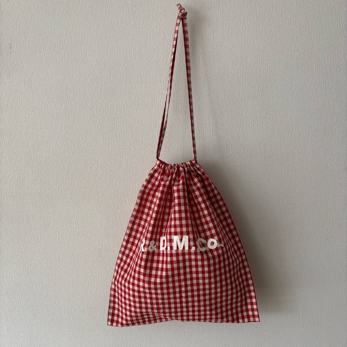 R&D.M.o-☆GINGHAM CHECK DRAWSTRING BAG(L) オールドマンズテーラー GINGHAM CHECK DRAWSTRING BAG(L) | i