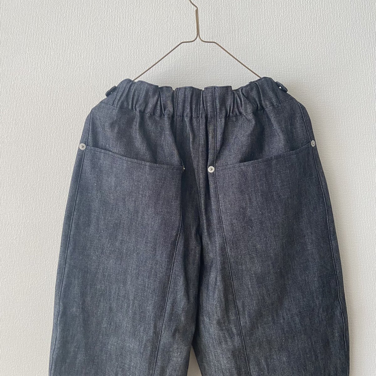 美品✨　miho umezawa デニムコクーンパンツ　ミホウメザワ miho umezawa｜PLAIN WEAVE DENIM unisex cocoon pants -indigo