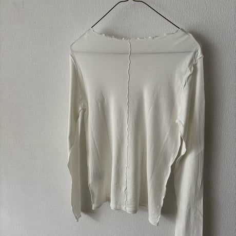 yuni 60/-強撚ストレッチフライス ボートネックプルオーバー