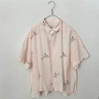 OUVERT　レーヨンちりめんナチュラルトリプルワッシャー レギュラーカラーシャツ