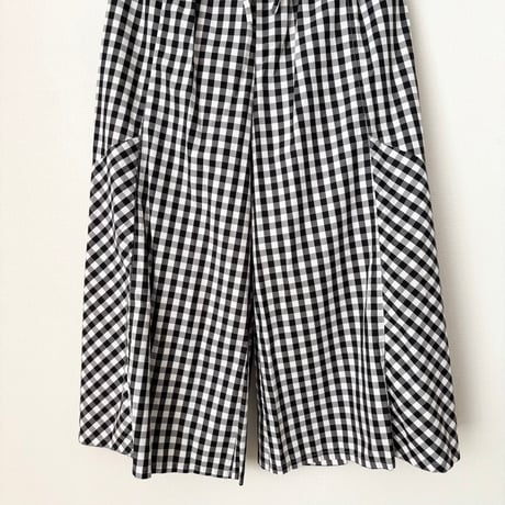 raha　 gingham check flare wide pants