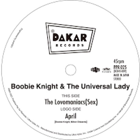 PPR-025:Boobie Knight & The Universal Lady:The Lovemaniacs (Sex) / April