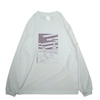 MEWSHIP Knock Down Paris L/S PL<White×P.Burgundy>