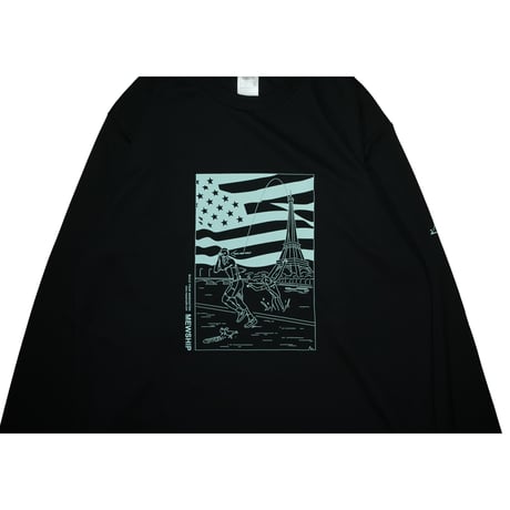 MEWSHIP Knock Down Paris L/S PL<Black×P.Blue>
