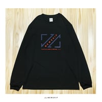 Mewship "Double angle" L/S PL【Black×D.Blue×Orange】